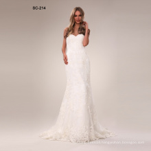 2019 Fashion pictures wedding dresses picture White Strapless Bridal Dress
